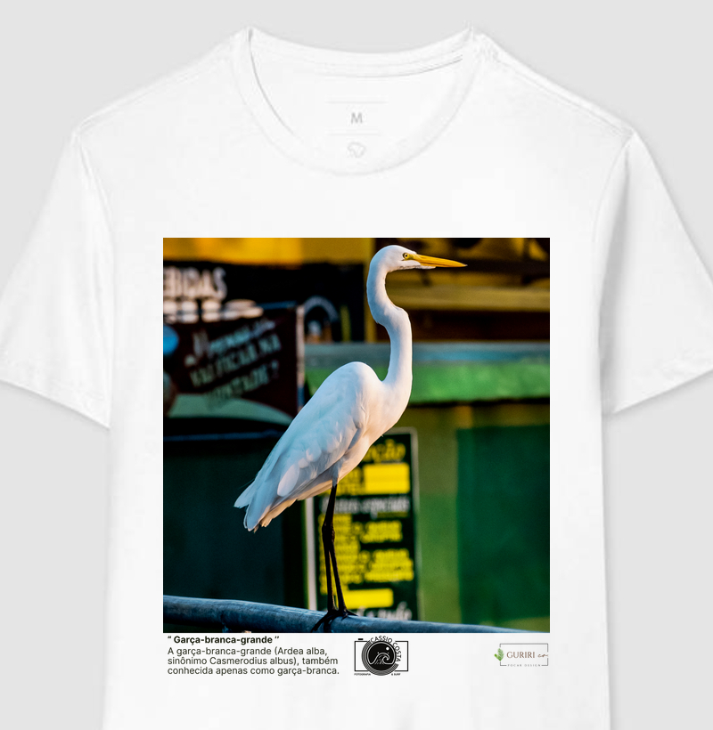 Camisa - COLAB - Garça Branca - by Cássio Fotografia