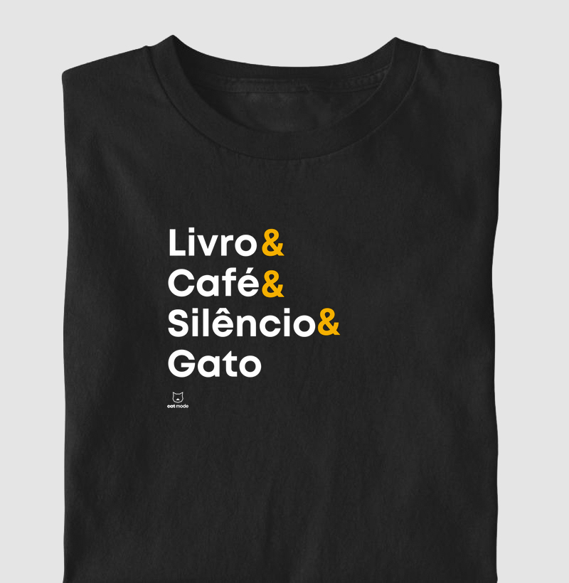 Livro, Café, Silêncio & Gato