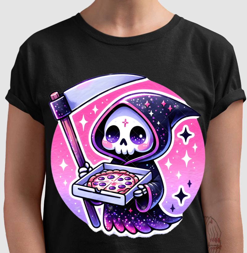 Mrs Death delivers pizza
