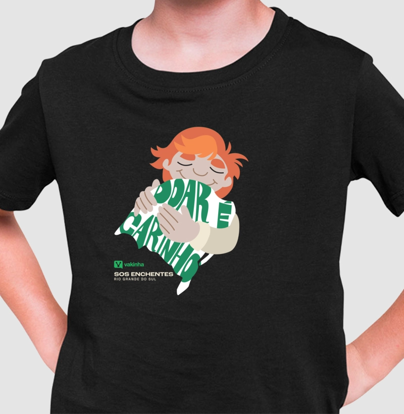 CAMISETA INFANTIL - DOAR É CARINHO
