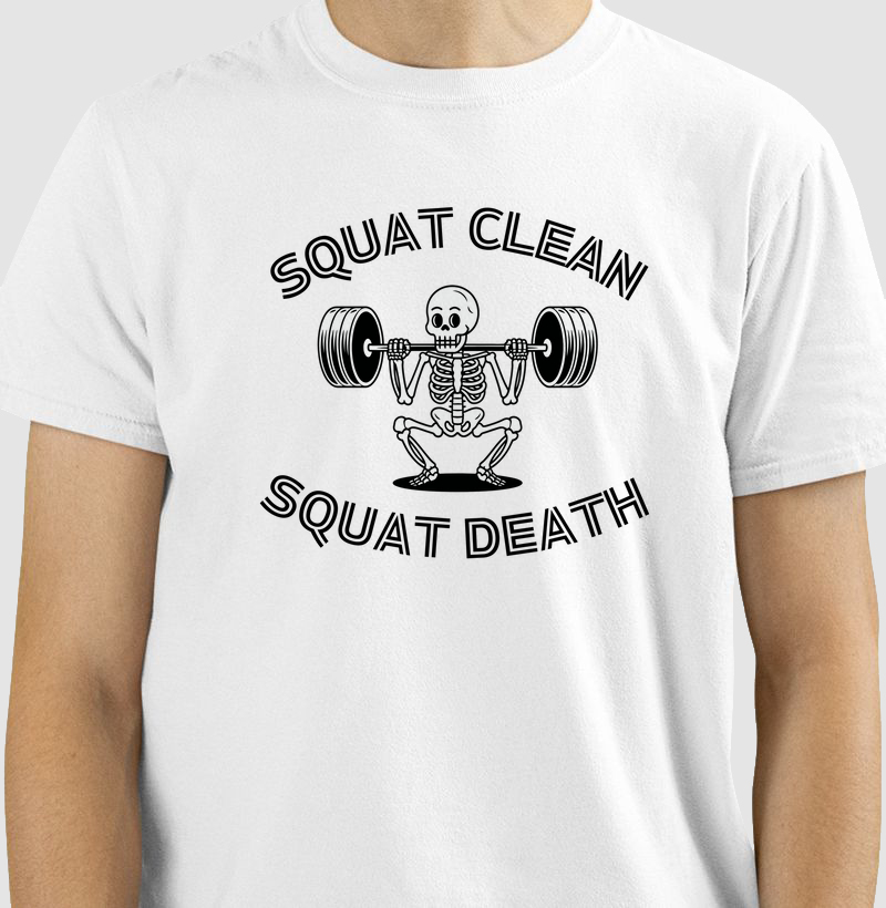 SQUAT CLEAN CAVEIRA - 100% ALGODÃO