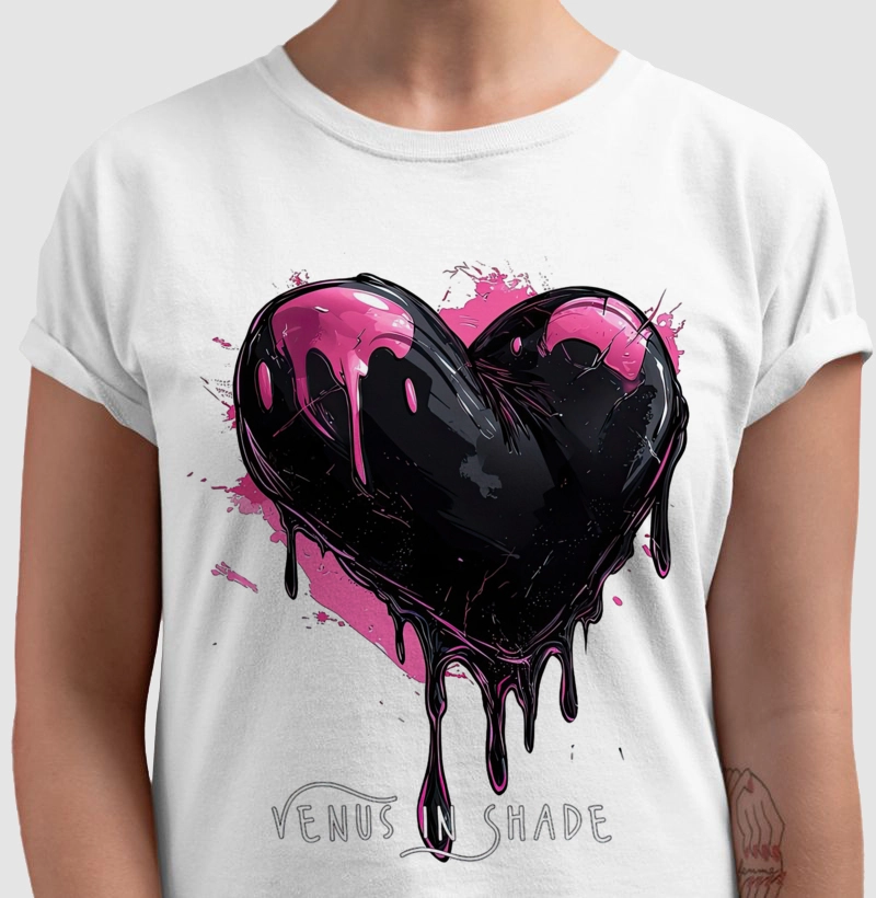 Black pink heart