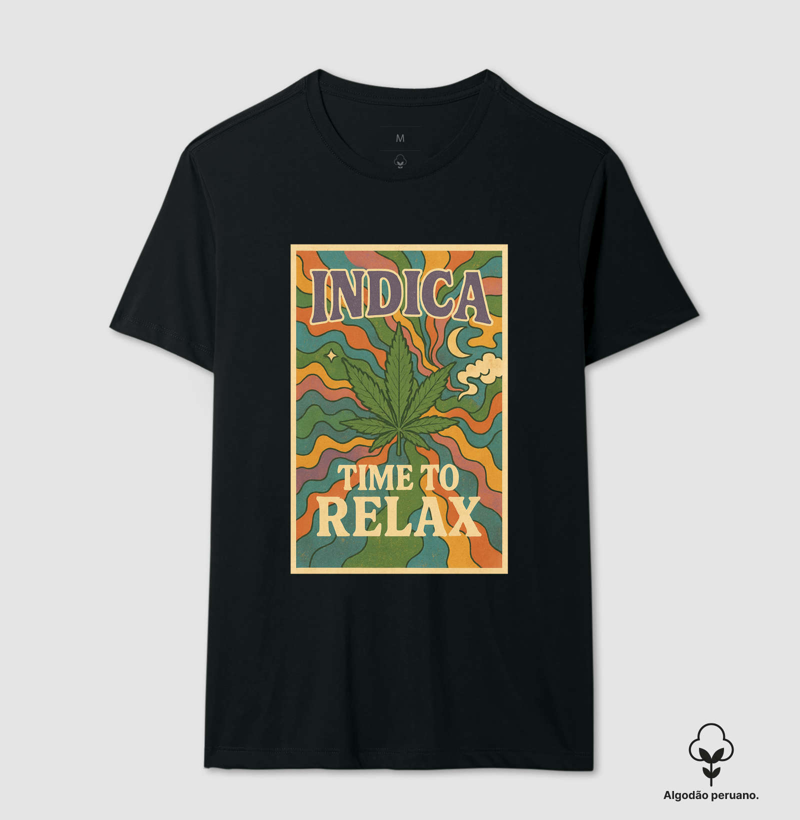 Camiseta algodão peruano - Time To Relax