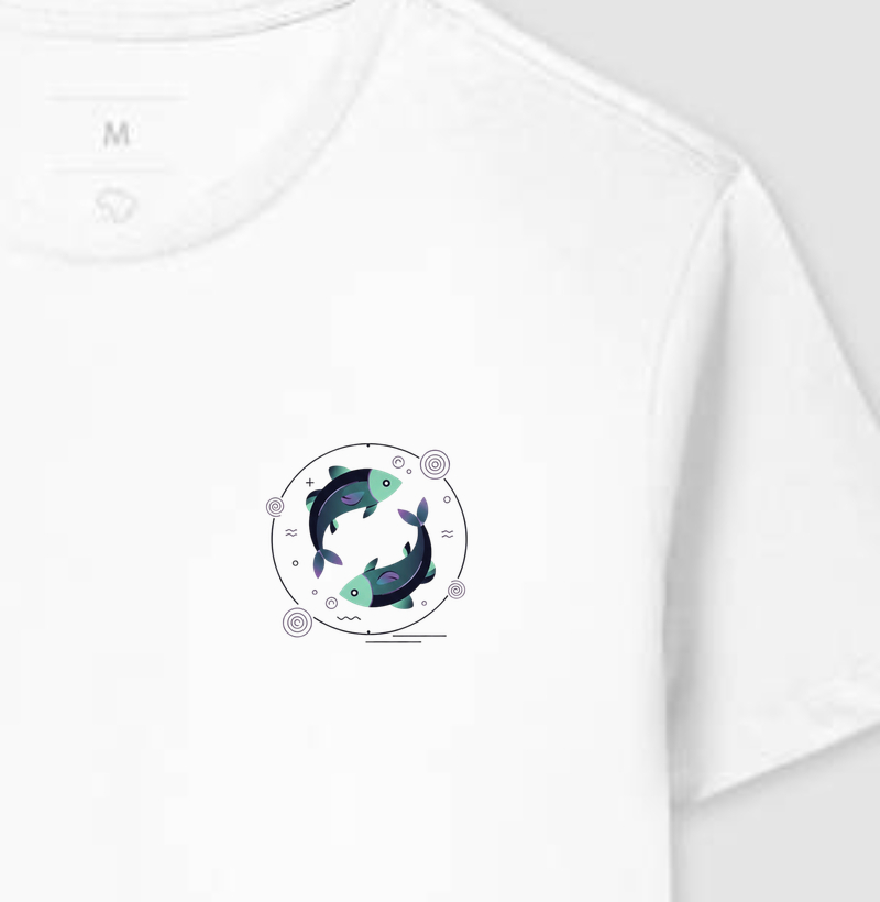 Signo de Peixes - Minimalista Geométrico