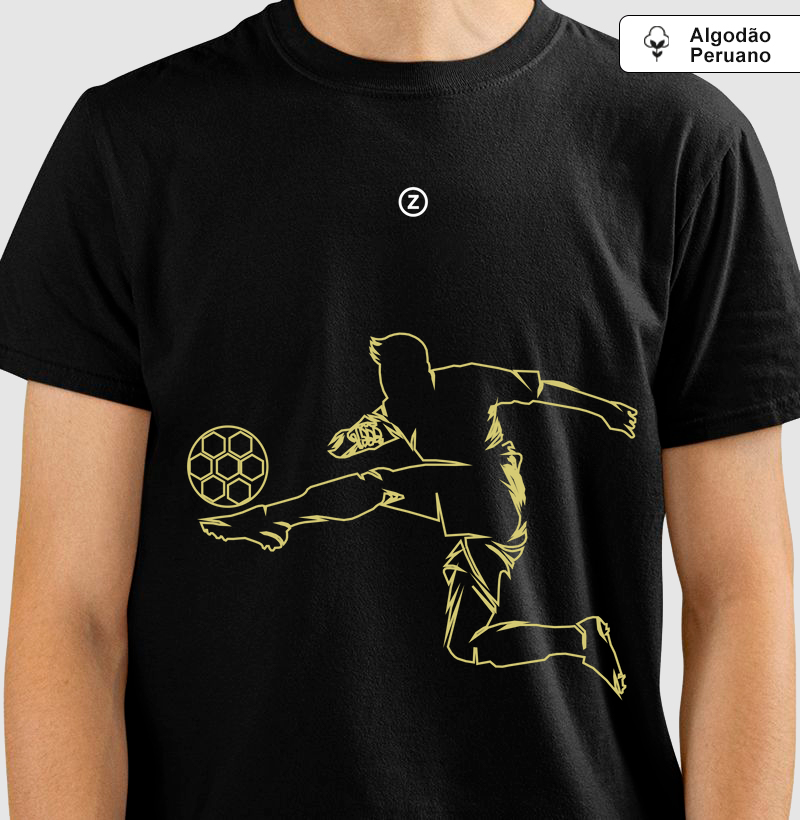 Camiseta futebol Zaire em algodão peruano