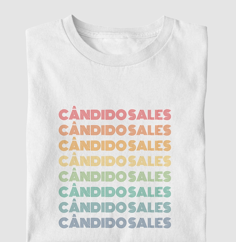 Cândido Sales Letreiro Retrô