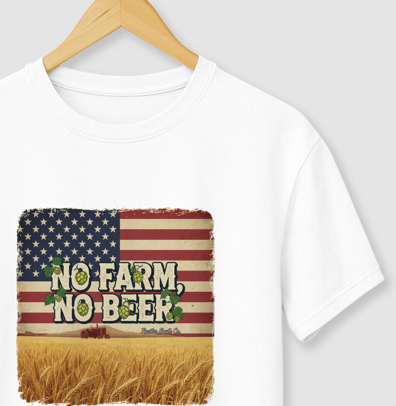 Camiseta No Farm No Beer | Country Roots & Craft Beer