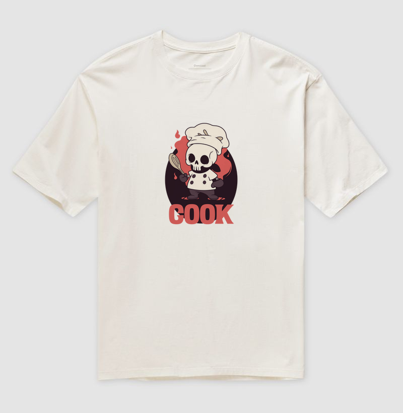 Cook: Camiseta Oversized - Feito para Quem Vive a Arte da Culinária
