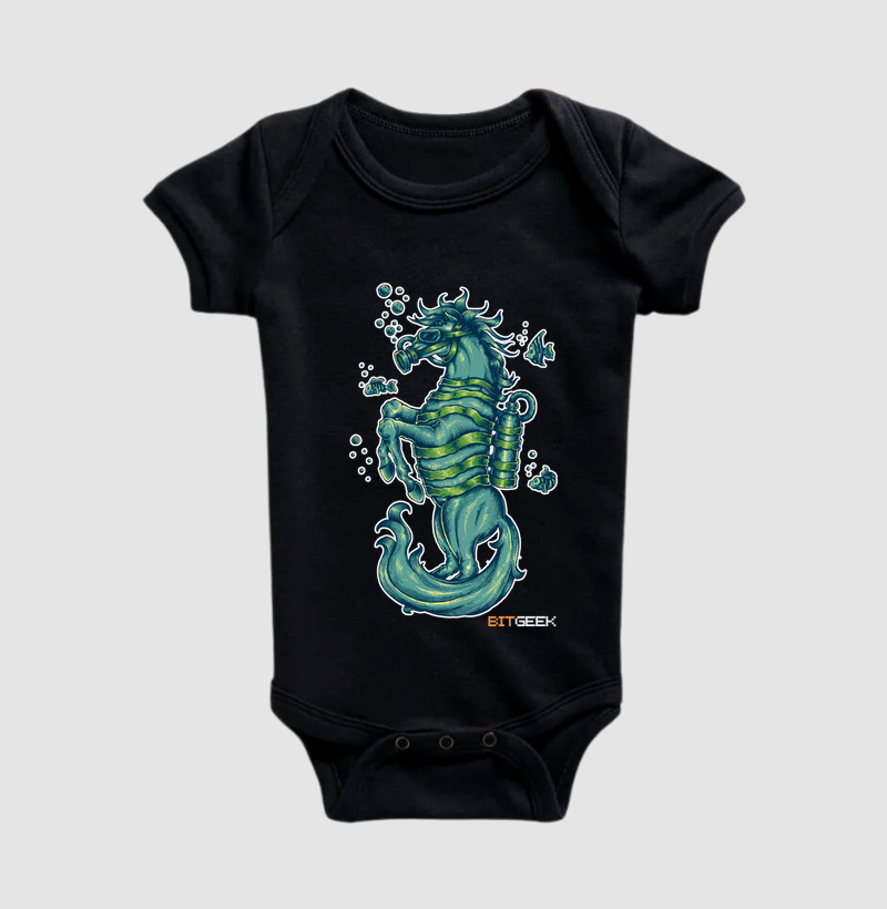 Body Infantil Cavalo Marinho