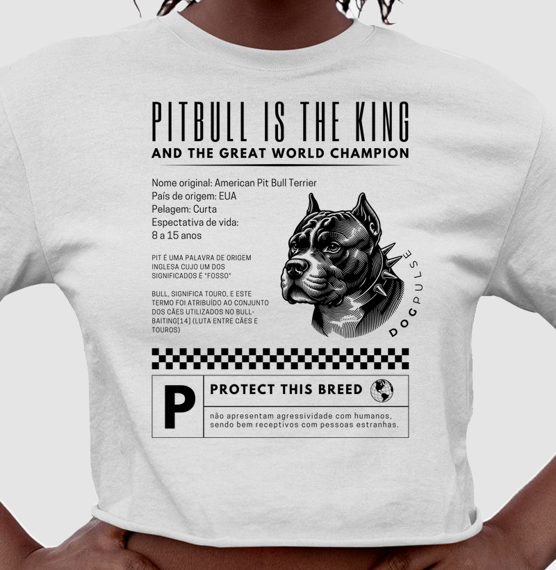 Cropped Dog Pulse Pitbull Is The King – Royal Strength