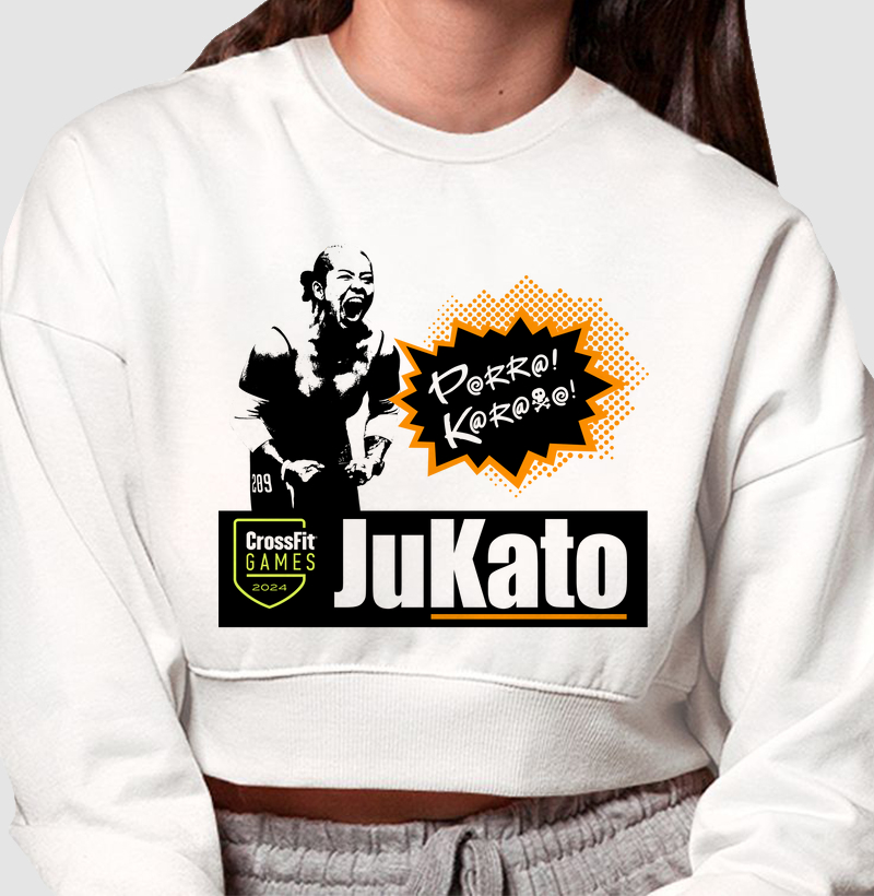 Moletom cropped branco