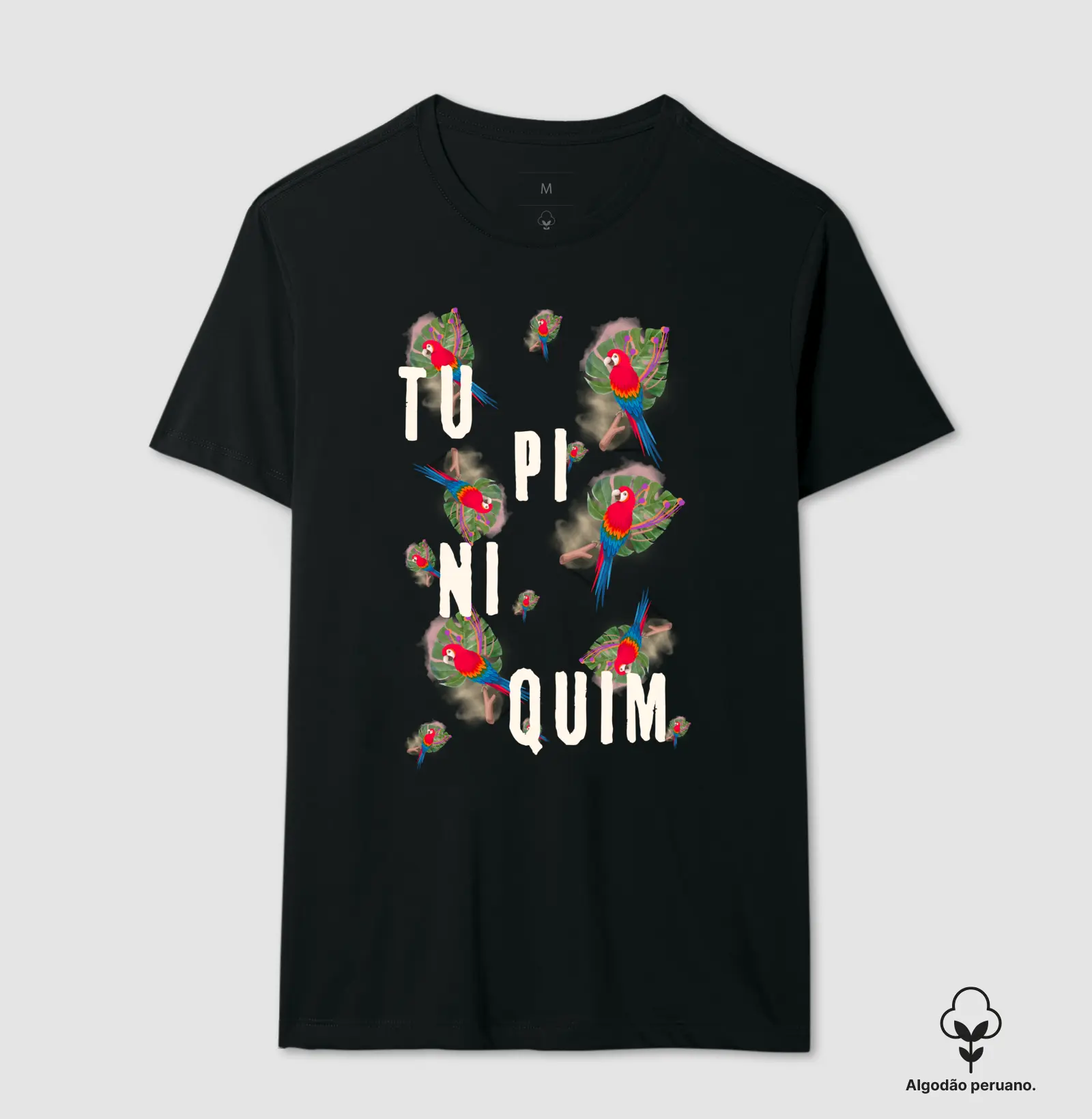 Camiseta Algodão Peruano Arara Tupiniquim 