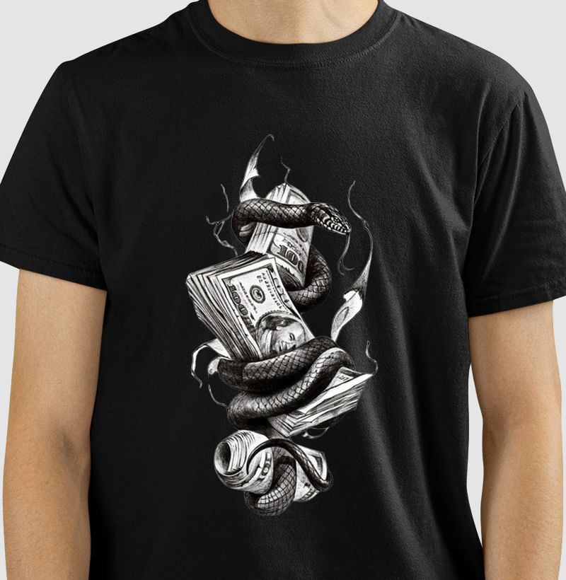 T-SHIRT SNAKE MONEY