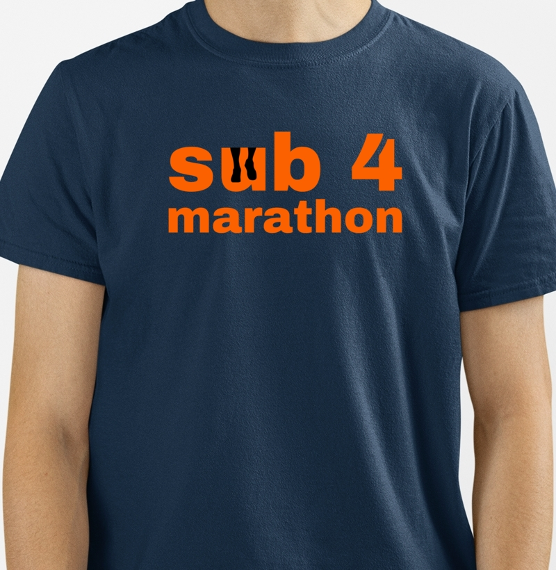 Camiseta sub 4 h - Maratona