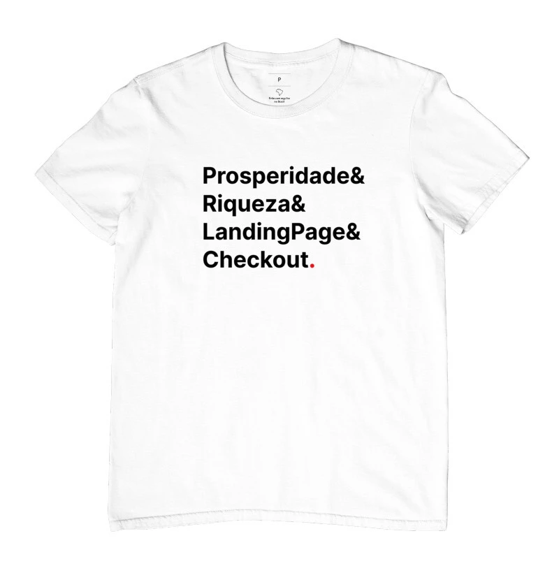 Camisa Prosperidade, Riqueza, LP e Checkout - Masculina - Preta