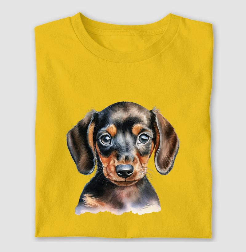 Camiseta - Dachshund aquarela