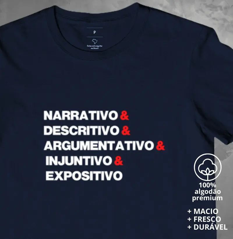 Camiseta Tipos Textuais