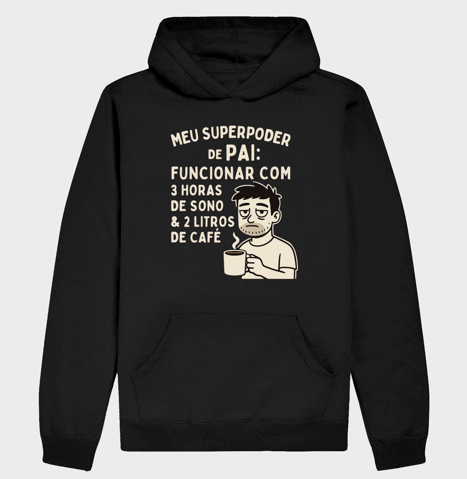 Camiseta Café MEU SUPER PODER DE PAI Camiseta Presente Dia dos Pais