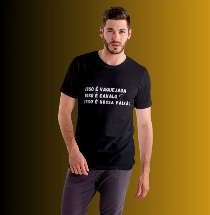 Camiseta isso é vaquejada, isso é cavalo, isso é nossa paixão