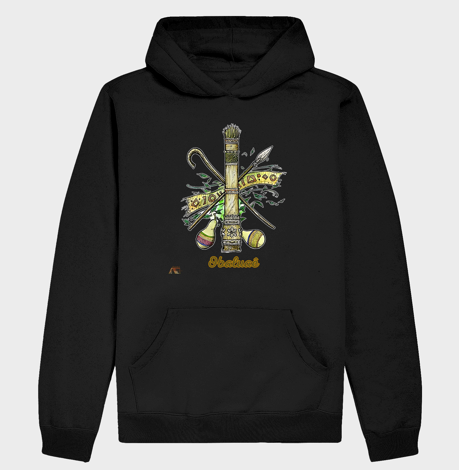 Camiseta Aruanda ê Armas de Obaluayê Cura e Poder em 100% Algodão