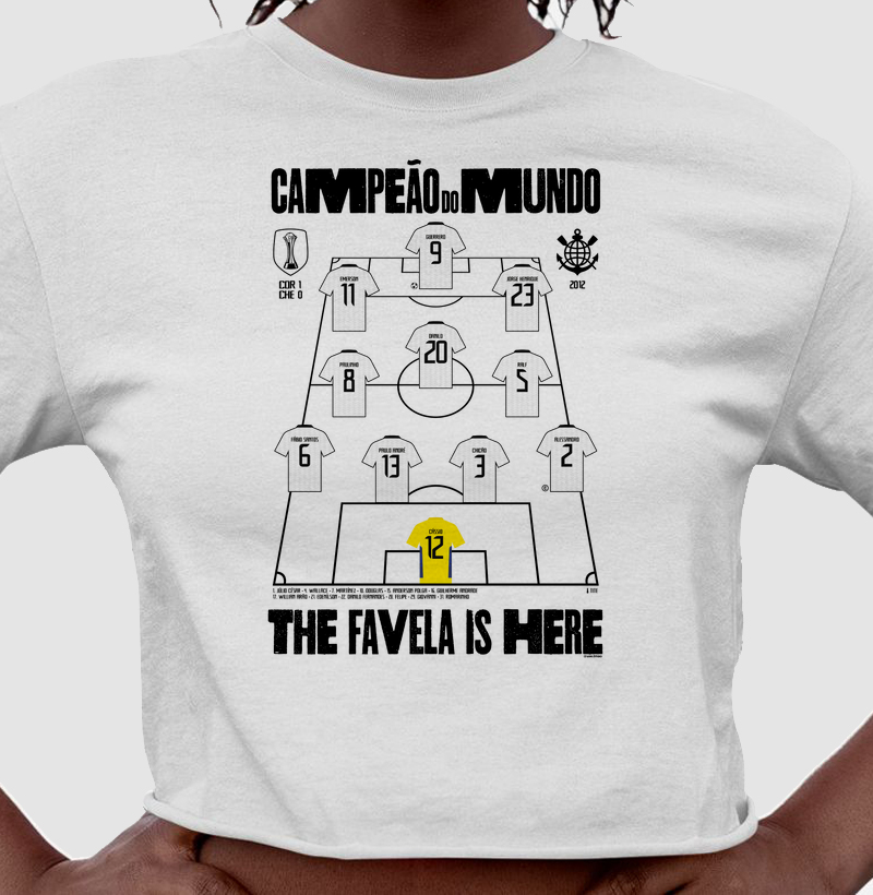 Cropped Campeão do Mundo - Escalação