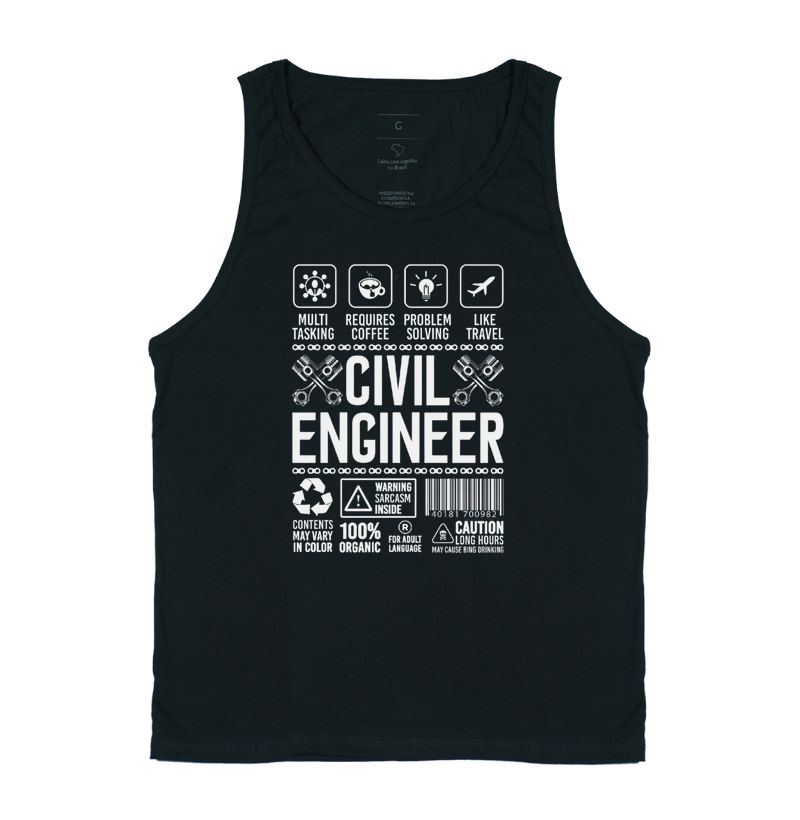 Camiseta Engenheiro Civil - Construindo o Futuro