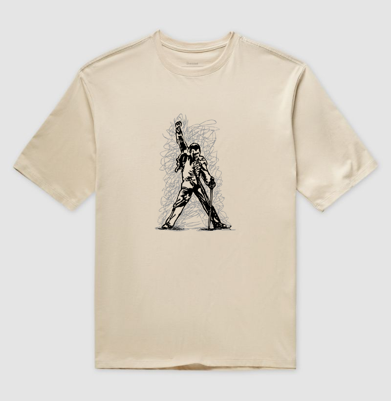 Camiseta Oversized Ícone do Rock