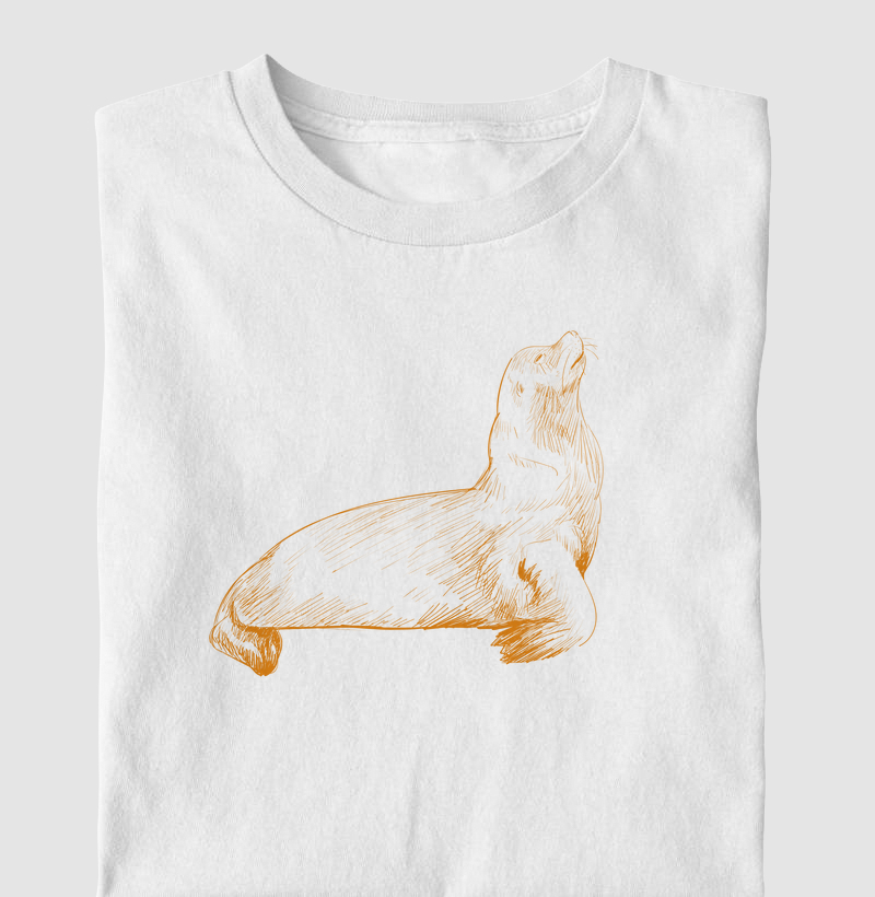 Cute sea lion sketch illustration
