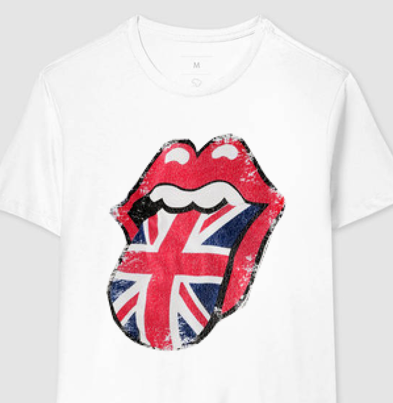 Camiseta The Rolling Stones - Língua Britânica