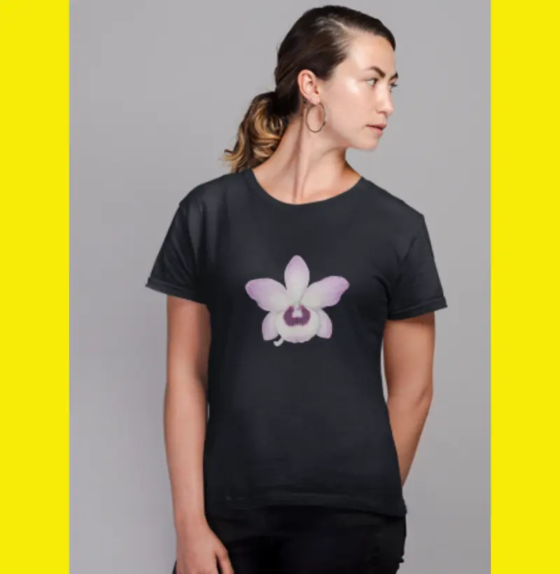 Camiseta Feminina Estampada Dendrobium nobile