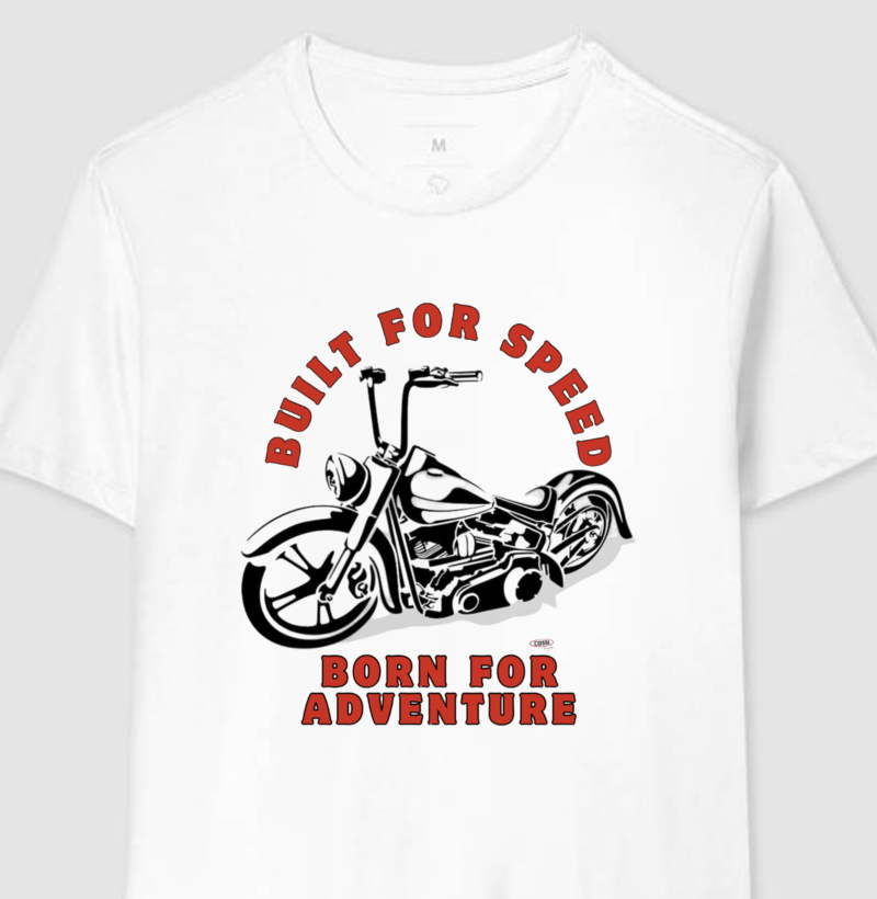 Camiseta Moto feita para Viajar.