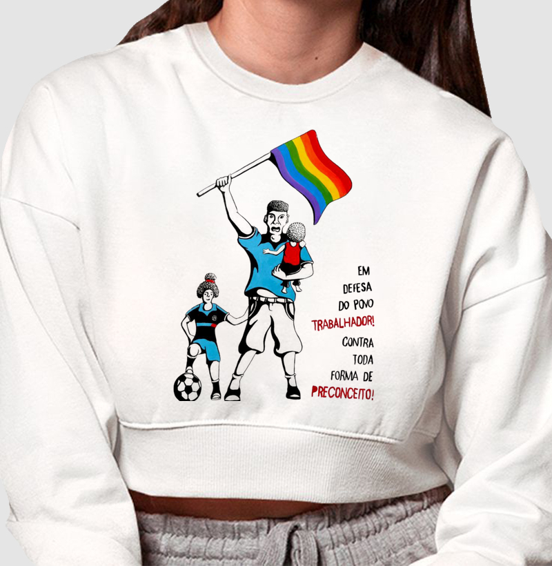Cropped Moletom Defesa do Povo