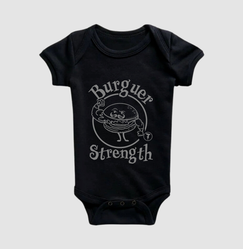Body Bebê Burguer Strenght