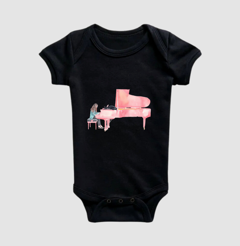 Female Pianist and Cat