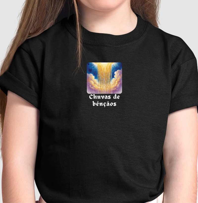 Camiseta Infantil Personalizada Chuvas de Bênçãos