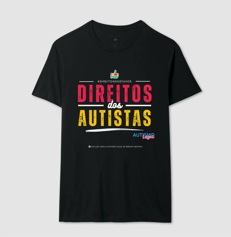 Camiseta Adulto Direitos dos Autistas by Mírian Cristina