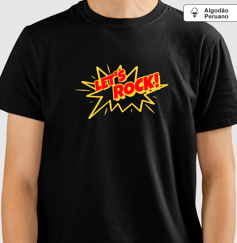 Let’s Rock: Camiseta em Algodão Peruano - Explosão de Energia e Estilo
