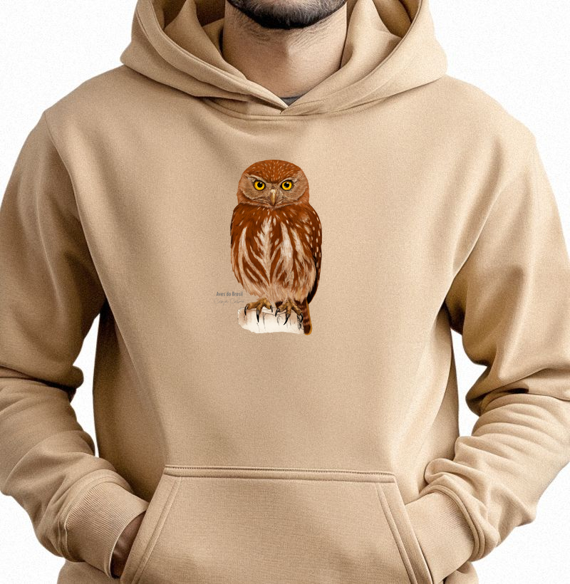 Aves do Brasil II - Coruja Caburé - Moletom Hoodie