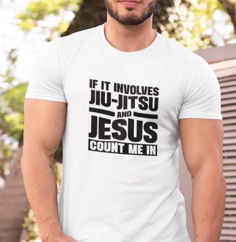Camiseta Jiu Jitsu and Jesus - Qualidade Reserva