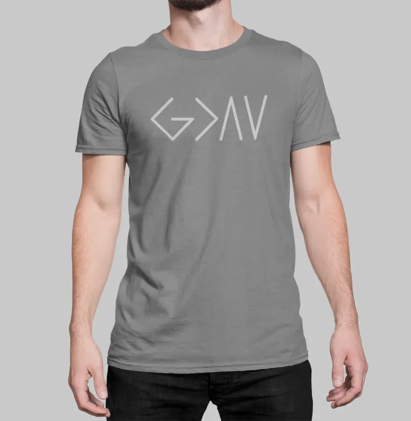 Camiseta Masculina - Deus Acima De Tudo - Código: N25D09
