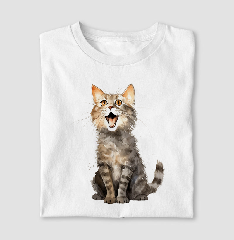 Gato Domestic Shorthair aquarela