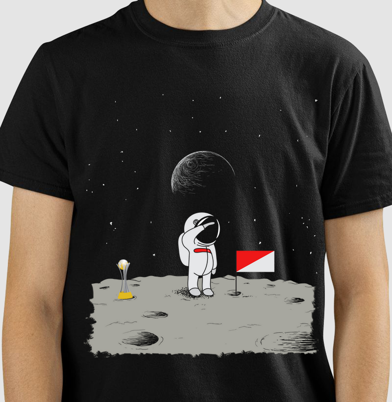 Camiseta Astronauta Vermelho do Sul