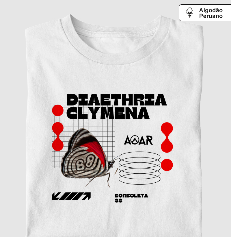 Camiseta borboleta 88 Algodão Peruano