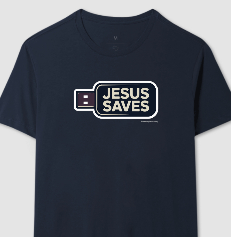 Camiseta Premium | Pendrive Jesus Saves