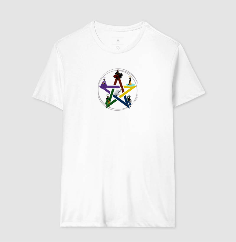 Camiseta Estrela dos Orixás 100% algodão