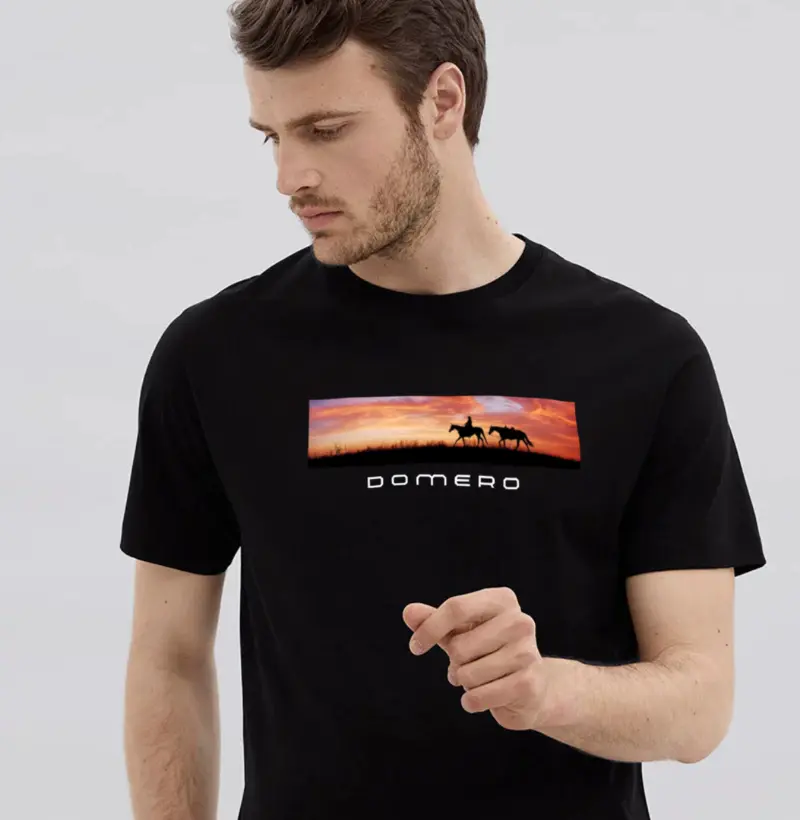 camiseta masculina / entardecer