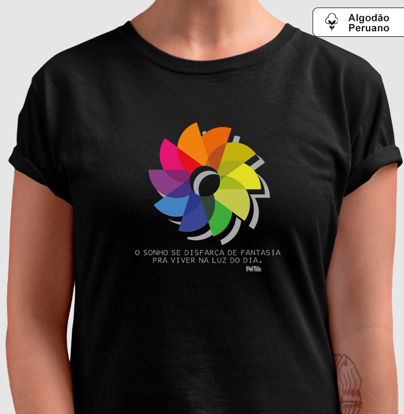 T-SHIRT "DIA" / FLOR DO SOL (ALGODÃO PERUANO)