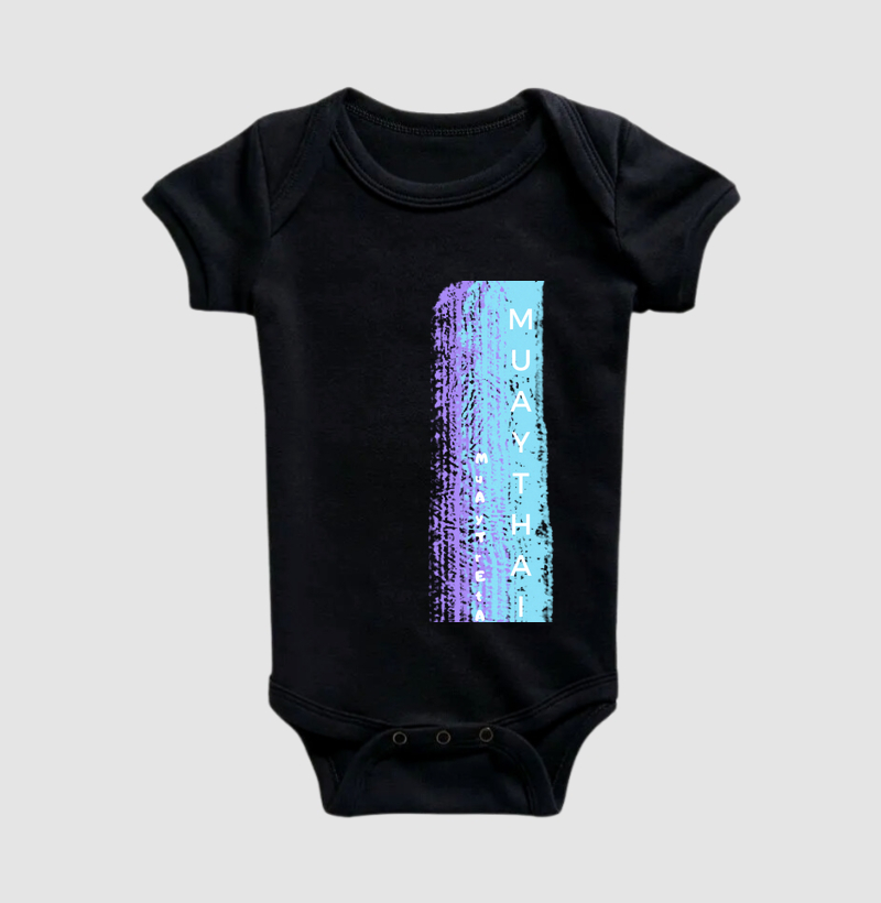 Muay Thai faixa vertical azul e roxo