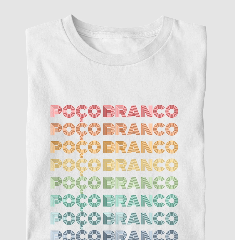 Poço Branco Letreiro Retrô