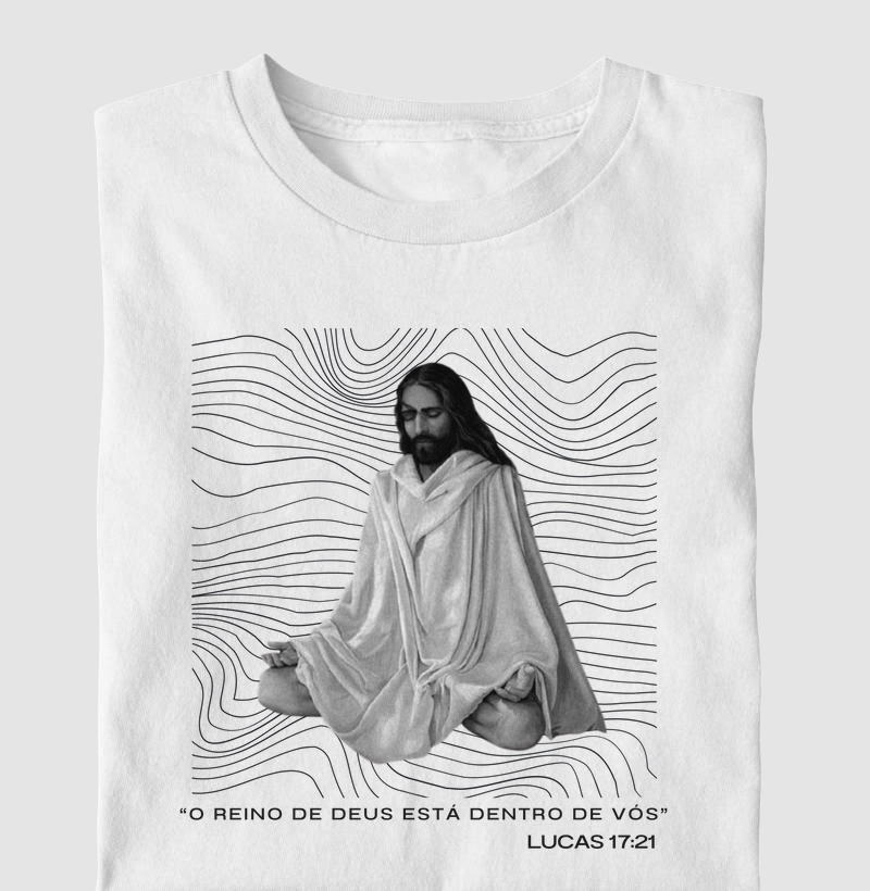 Jesus meditando e passagem bíblica